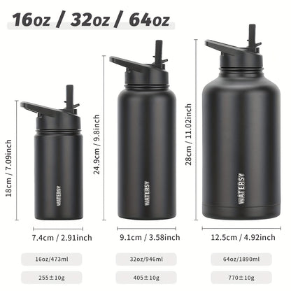 Insulated Stainless Steel Water Bottle – Wide Mouth, Leakproof Sports Flask