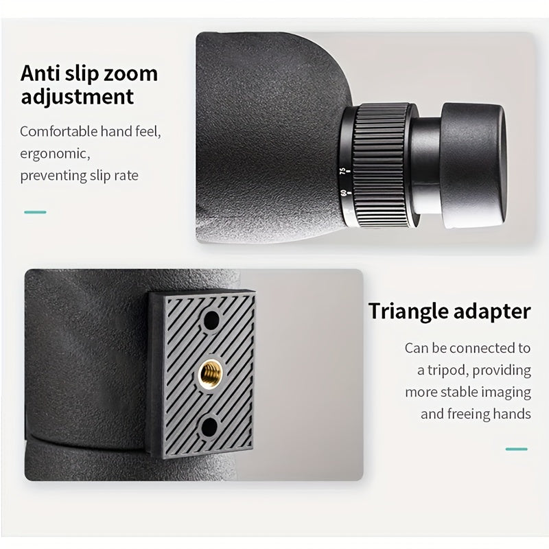 25–75x60 High Power Spotting Scope with Tripod & Phone Adapter – Long Range Viewing