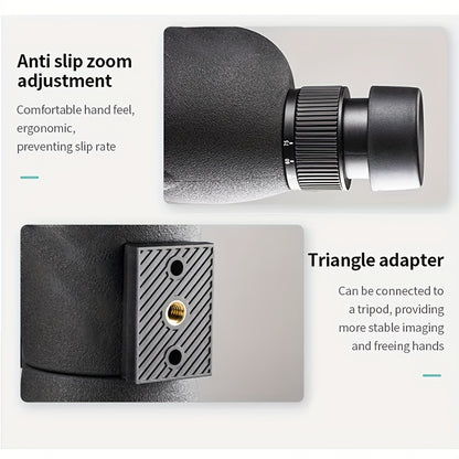 25–75x60 High Power Spotting Scope with Tripod & Phone Adapter – Long Range Viewing