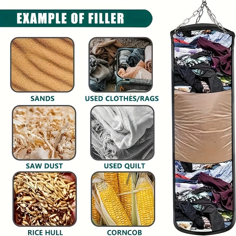 Hanging Leather Punching Bag – Boxing & Fitness Training Sandbag