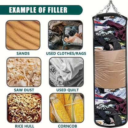 Hanging Leather Punching Bag – Boxing & Fitness Training Sandbag