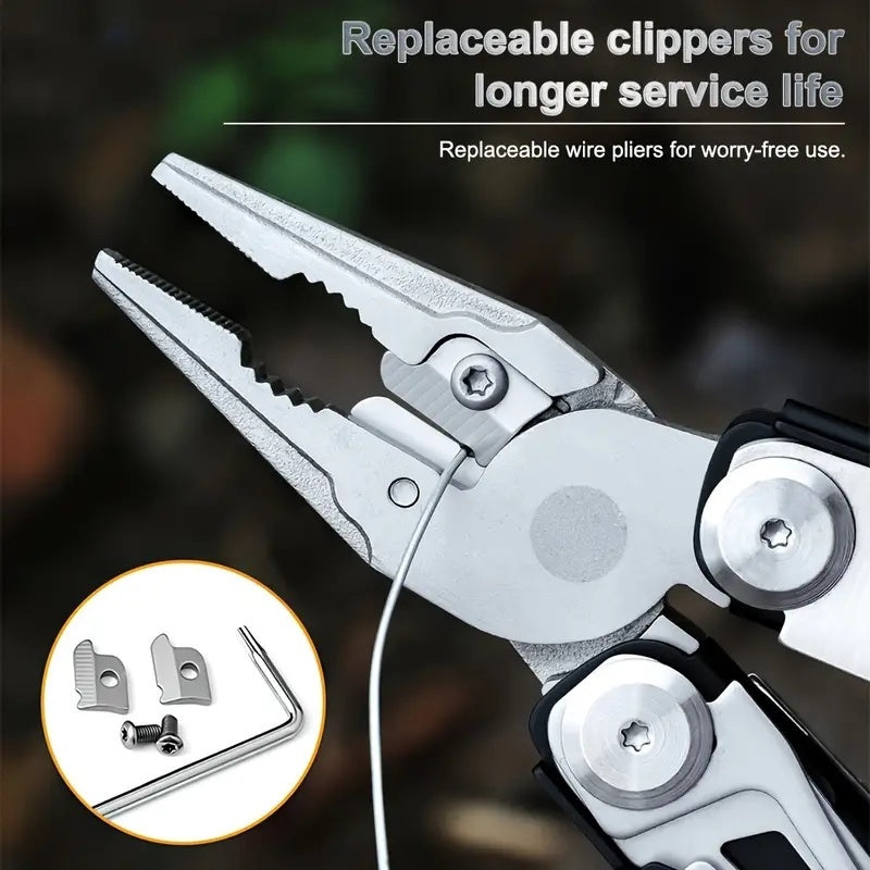 17-in-1 Multi-Tool Pliers – Compact and Versatile Outdoor Tool