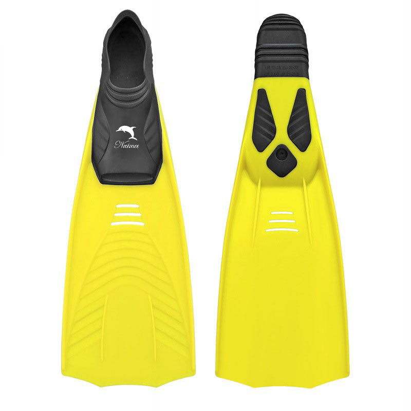 Mid-Length Full-Foot Swimming & Snorkeling Fins – Rubber & PP – Mixed Color
