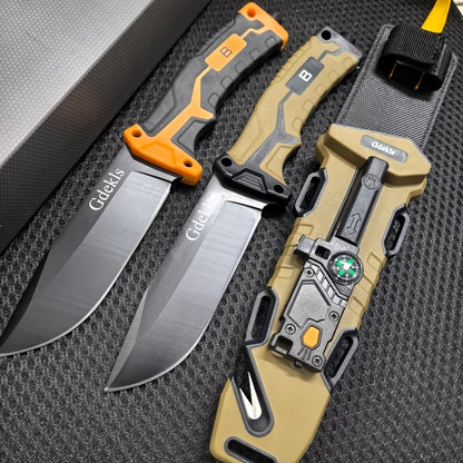 Ultra‑Sharp Outdoor Fixed Blade Survival Knife with Fire Starter, Sharpener & Multi‑Function Sheath