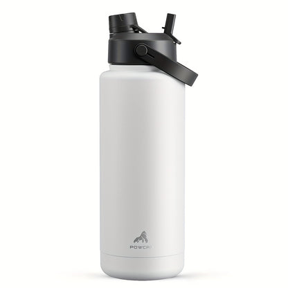 40oz Insulated Stainless Steel Water Bottle – Leakproof with Straw &amp; Spout Lid