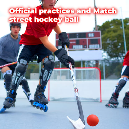 2-Pack Street Hockey Balls – Durable, Low-Bounce, High-Visibility