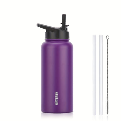 Insulated Stainless Steel Water Bottle – Wide Mouth, Leakproof Sports Flask