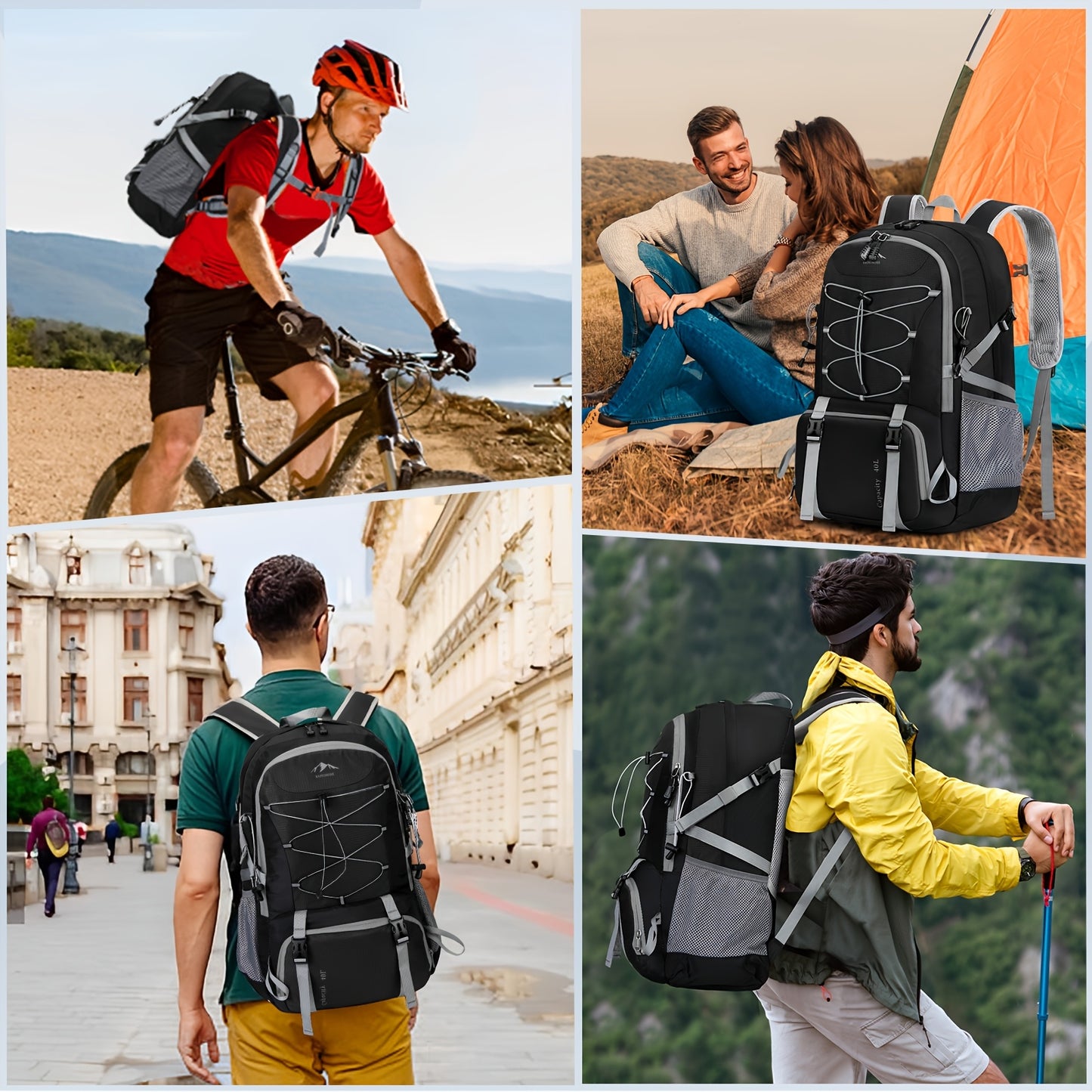 40L Lightweight Men’s Backpack for Hiking and Camping