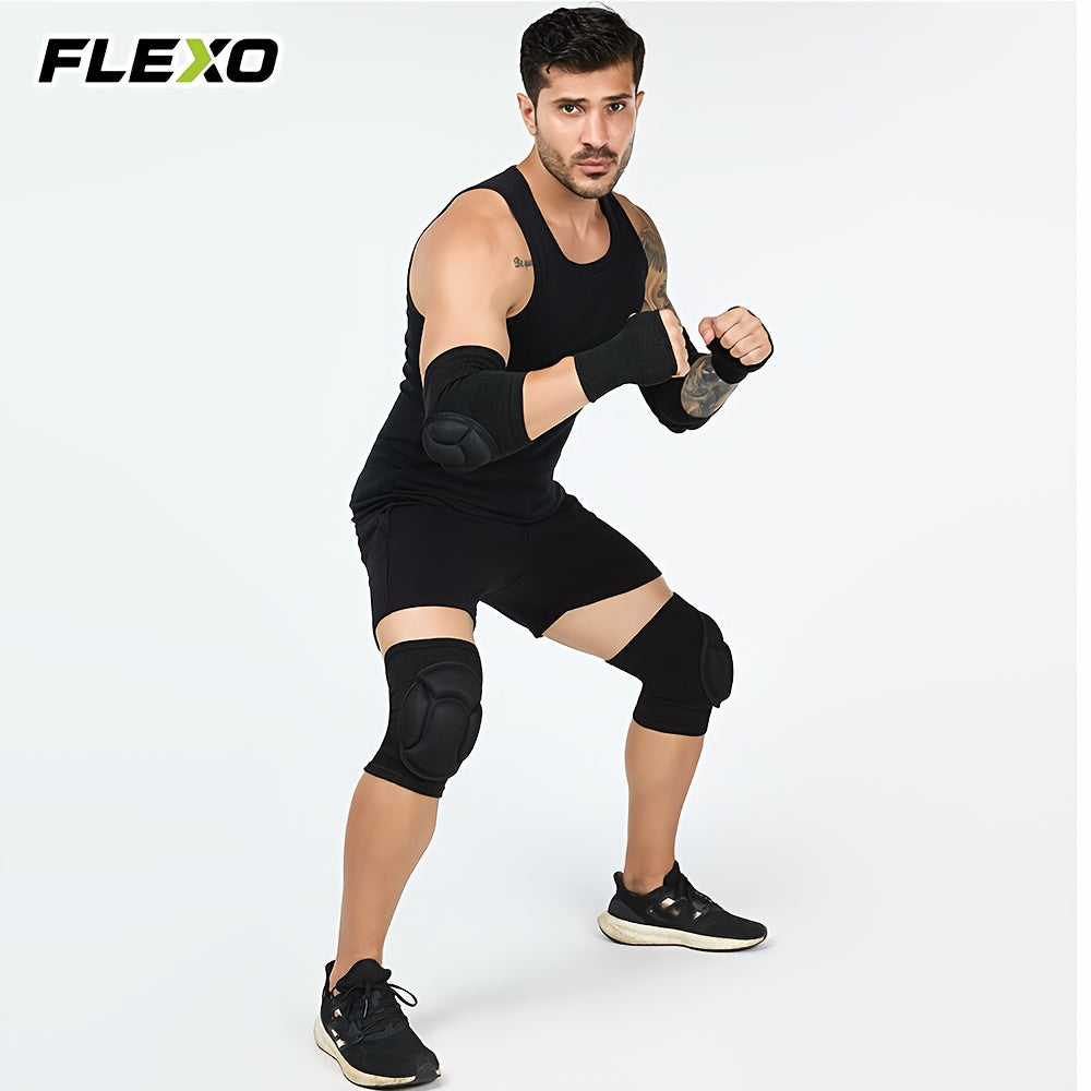 3-in-1 Sports Protective Gear: Knee Pads, Elbow Pads &amp; Hand Wraps