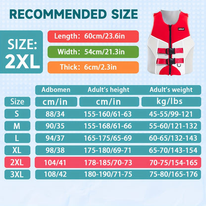 Adjustable Adult Swim Vest – Buoyancy Aid for Kayaking, Canoeing & Boating – Blue