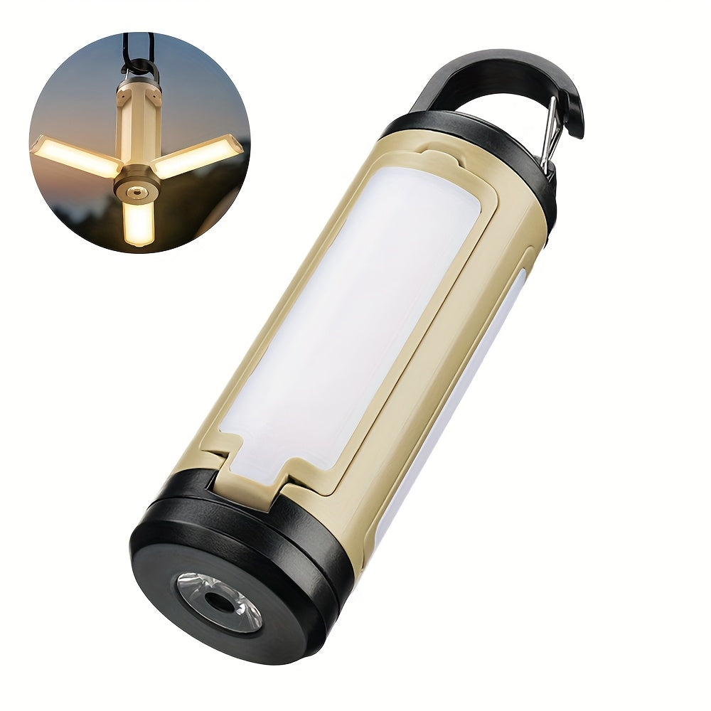 Rechargeable LED Folding Camping Light with 6 Modes and Battery Display