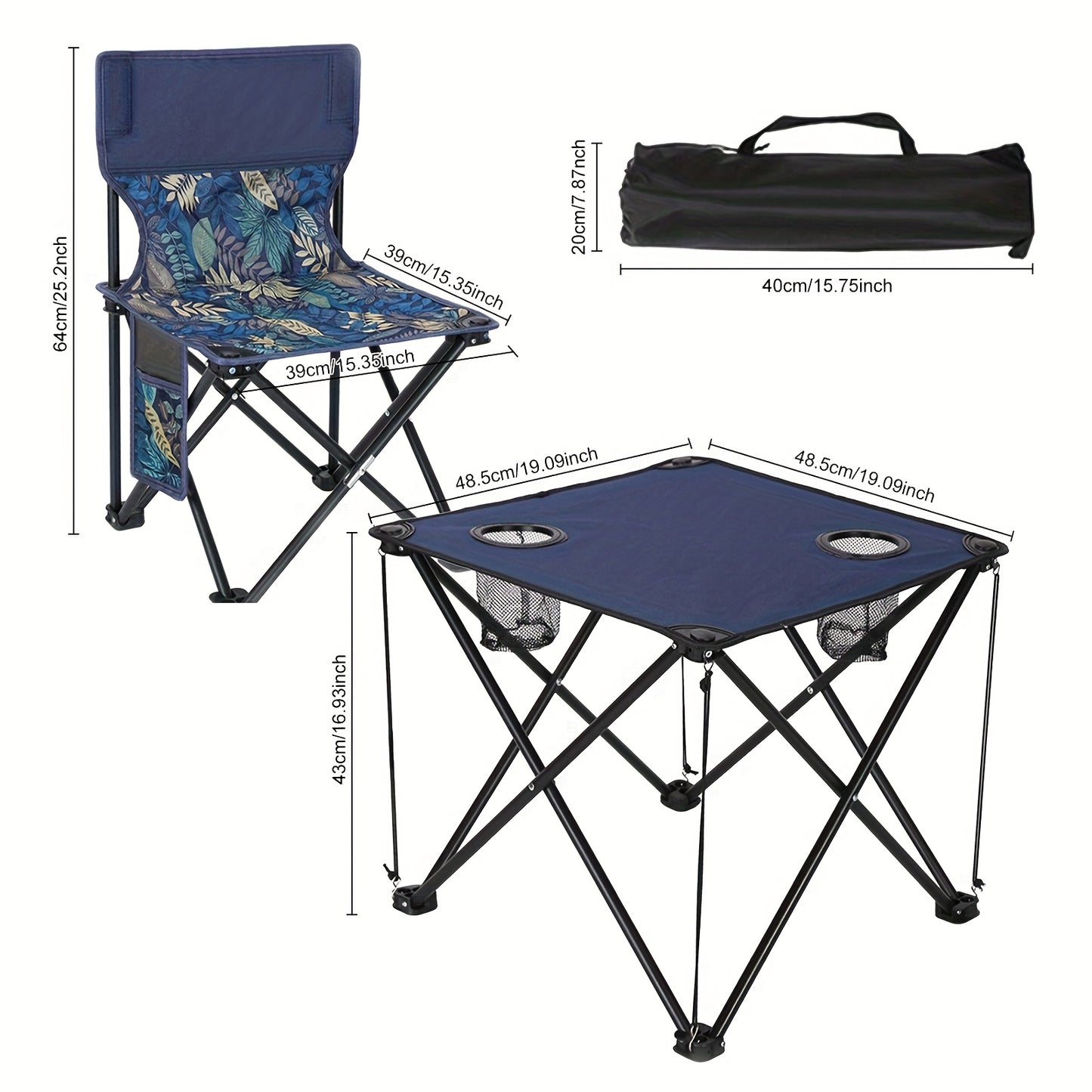 Portable Folding Table and Chair Set – Outdoor Camping &amp; Leisure