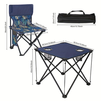Portable Folding Table and Chair Set – Outdoor Camping &amp; Leisure