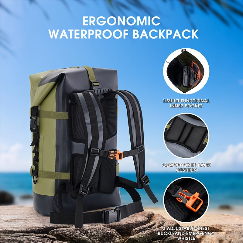 High-Quality Waterproof Backpack – Submersible Dry Bag for Travel, Kayaking & Paddleboarding – 50L