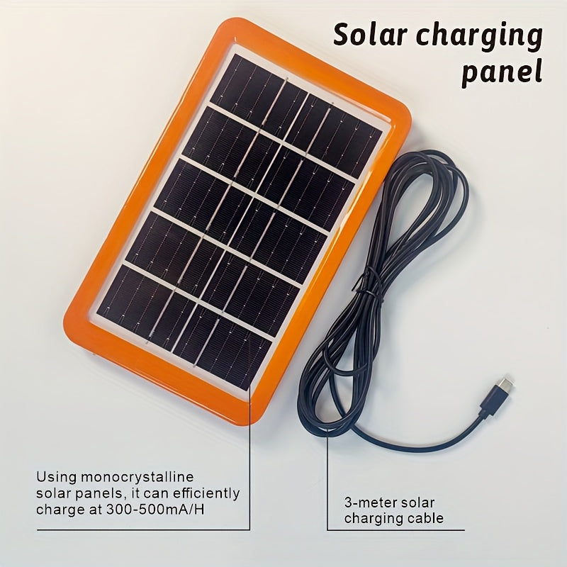 Portable Solar Lighting Kit with Rechargeable Battery