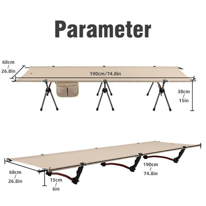 Aluminium Alloy Folding Camping Cot – Portable &amp; Comfortable