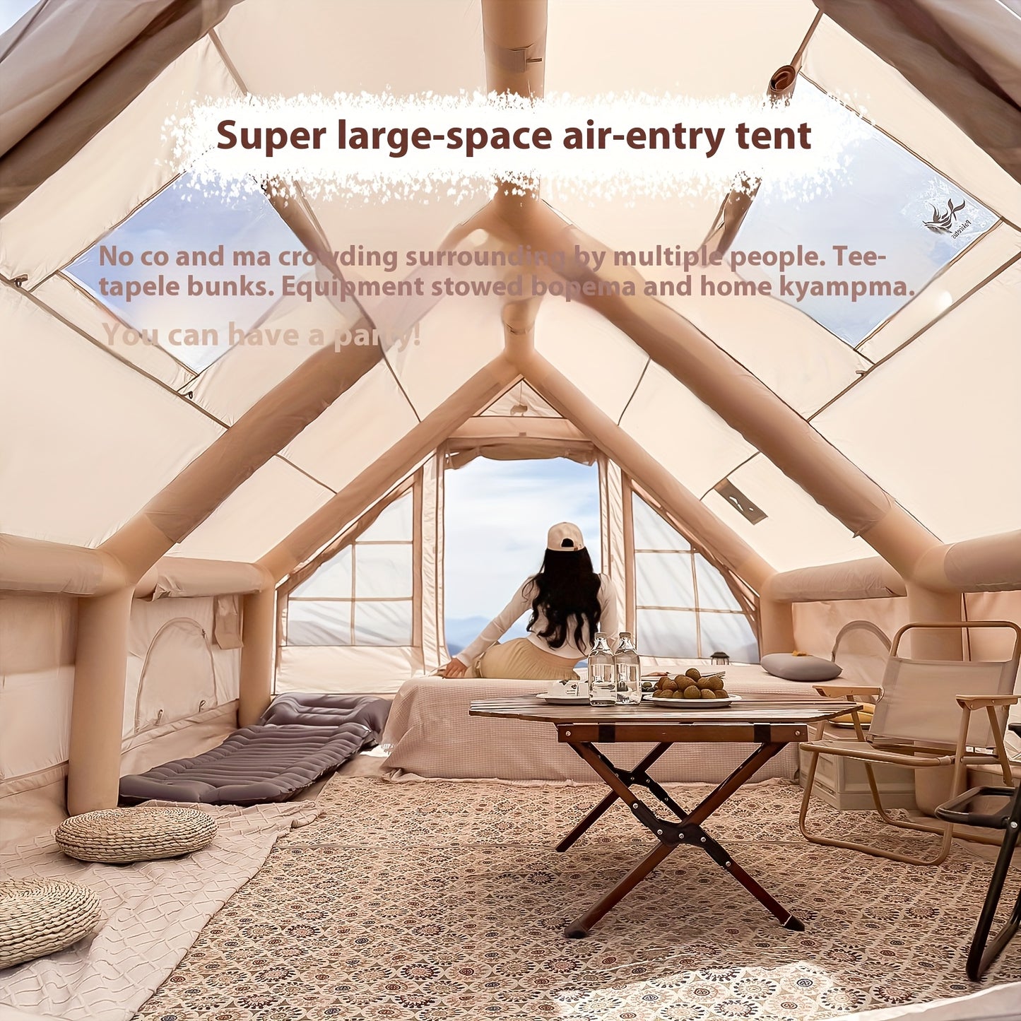 Inflatable Camping Tent for 4–6 People – All-Season Family Shelter