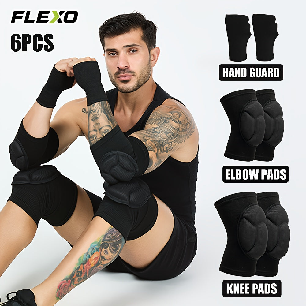3-in-1 Sports Protective Gear: Knee Pads, Elbow Pads &amp; Hand Wraps
