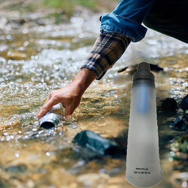 Portable Outdoor Water Filter Bag – Durable TPU with Bottle Attachment