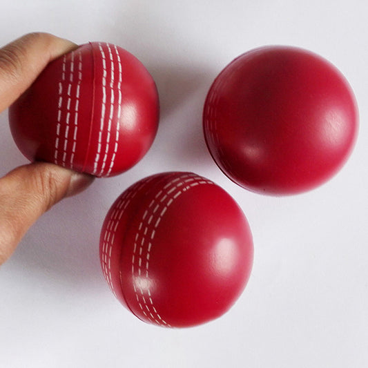 Soft PU Cricket Ball – Red &amp; White
