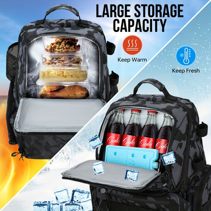 45L Large Capacity Fishing Gear Bag with Rod Holder – Multi-Compartment Outdoor Bag