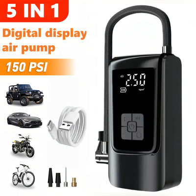 Portable USB Rechargeable Electric Air Pump – Semi-Automatic Inflatable Kayak Pump