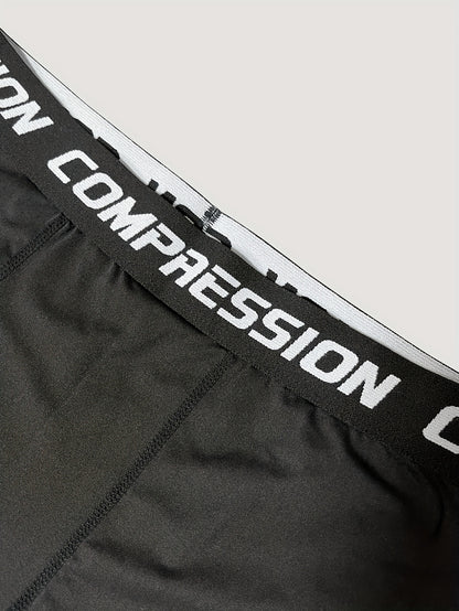 3-Pack Men’s Compression Athletic Leggings – Breathable, Stretchy &amp; Supportive