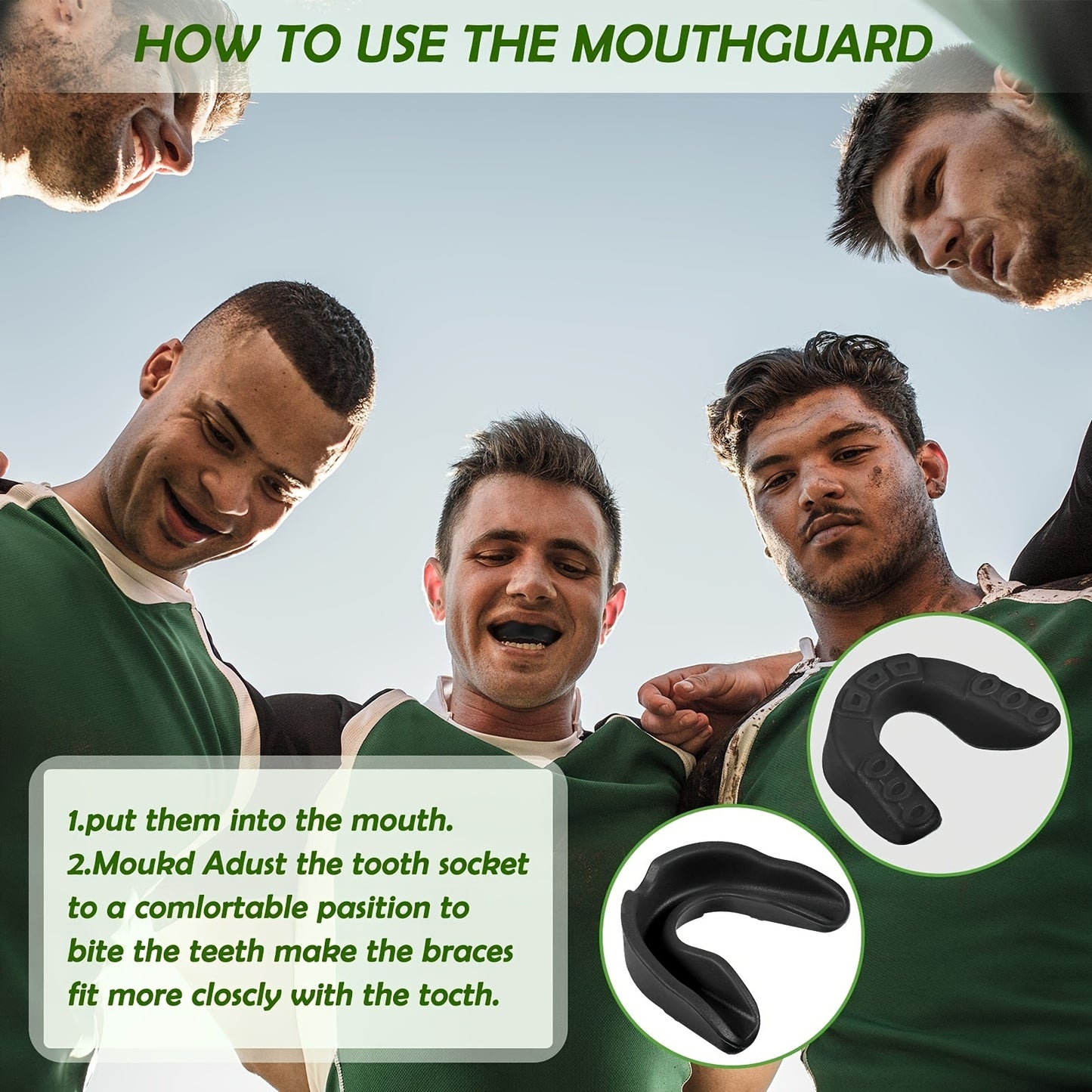 10-Pack Silicone Sports Mouth Guards for Contact Sports