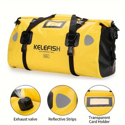 Spacious Roll-Top Dry Backpack Duffel – Waterproof Outdoor Bag for Camping, Travel & Beach – 40L / 66L