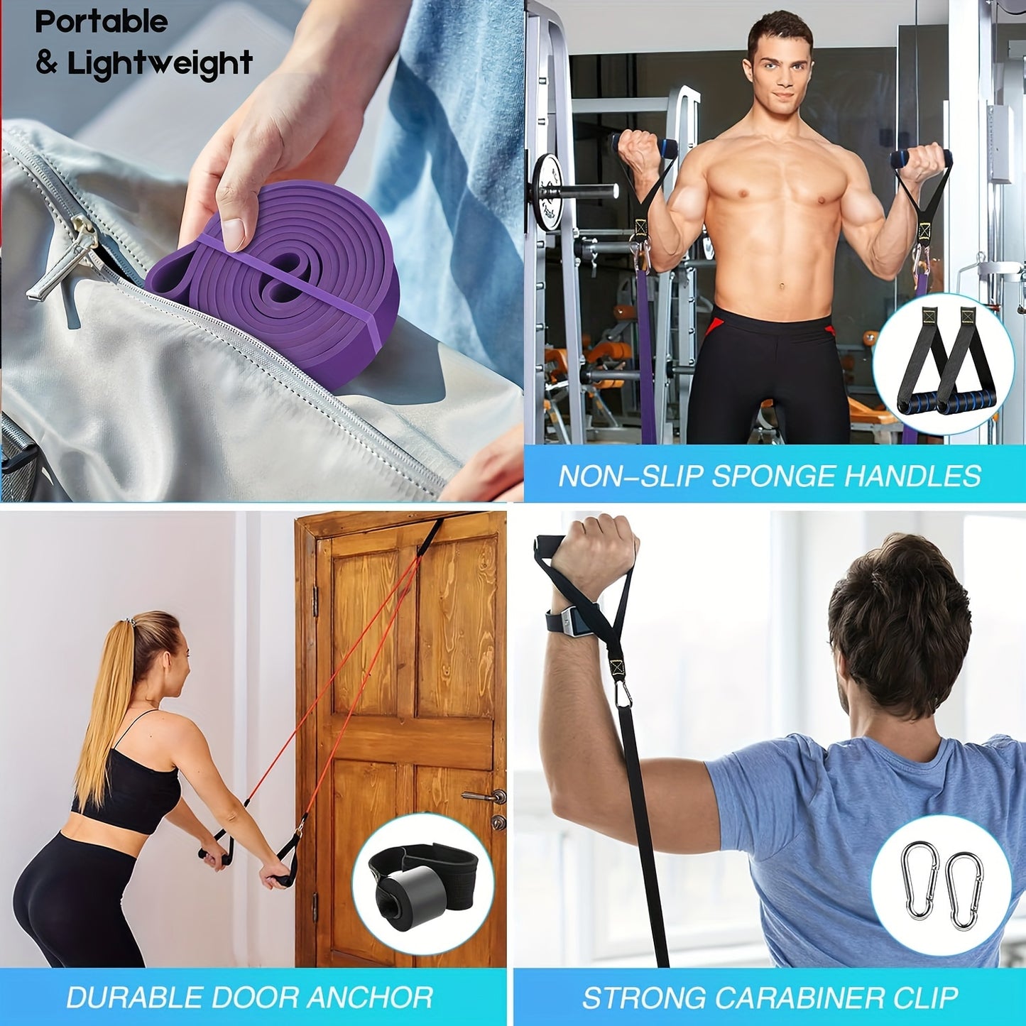 Heavy Resistance Band Set – Strength Training &amp; Stretching