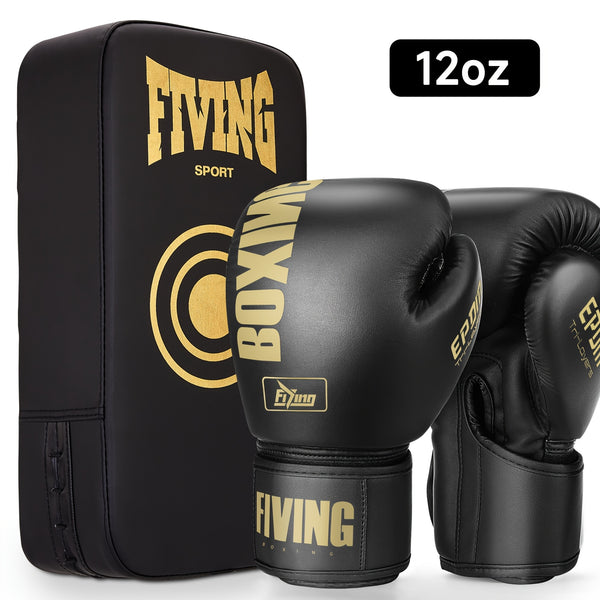 Boxing Gloves & Foot Target Training Set – 10oz to 16oz Gloves Combo