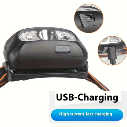 Owl-Shaped USB Rechargeable LED Headlamp with 6 Light Modes