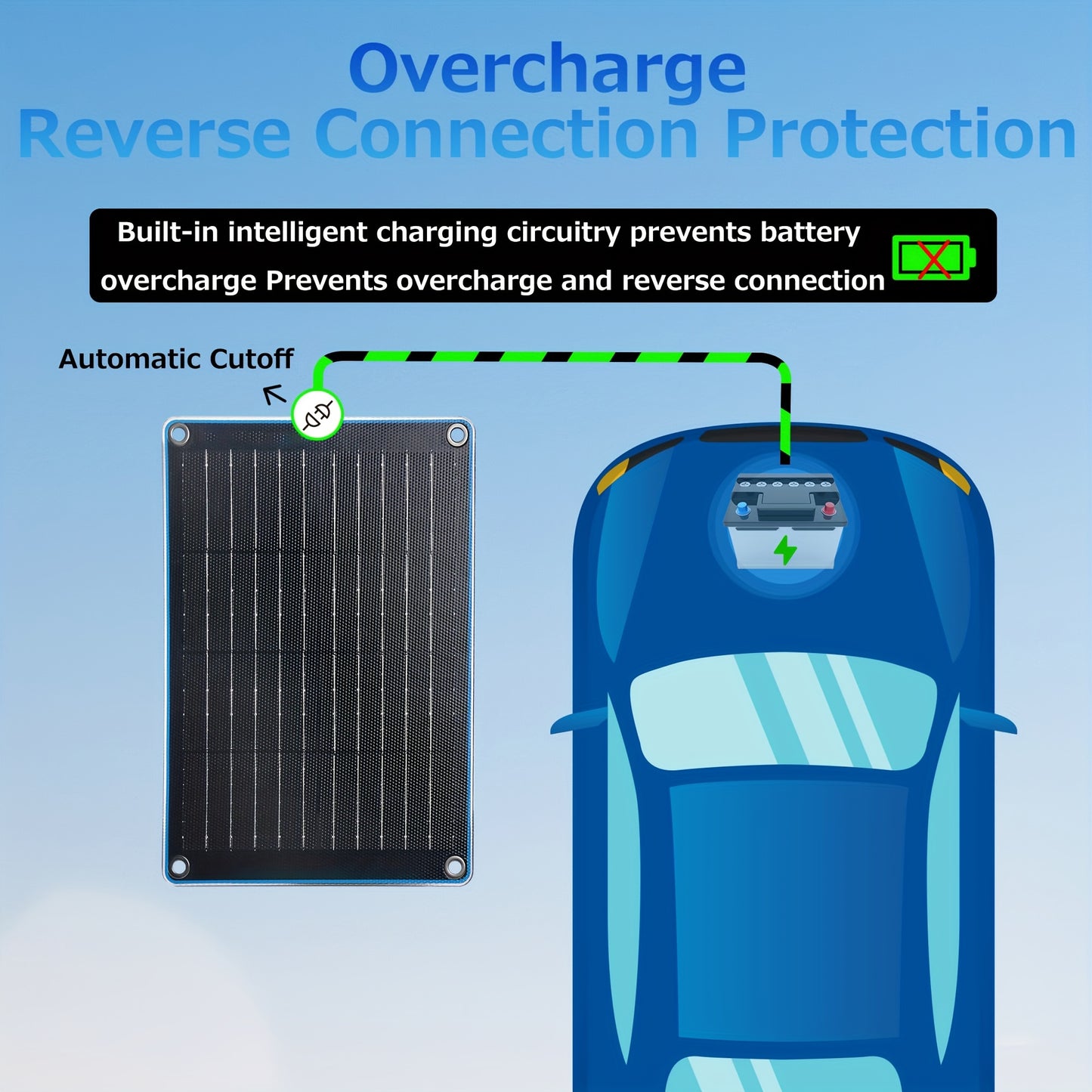 10W Solar Car Battery Charger and Maintainer
