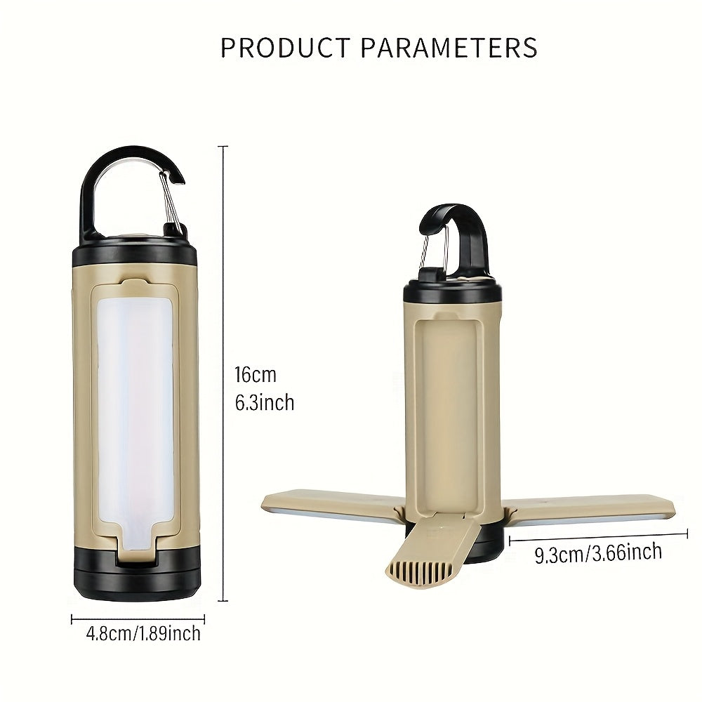 Rechargeable LED Folding Camping Light with 6 Modes and Battery Display