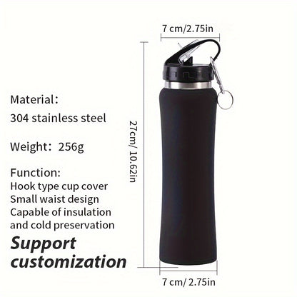 Slim-Fit Stainless Steel Insulated Water Bottle – Large Capacity Sports Flask