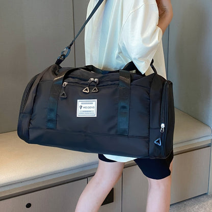 Portable Travel &amp; Fitness Bag with Shoe Compartment – Black