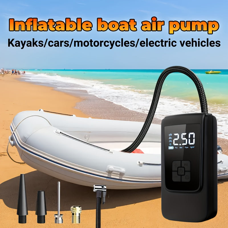 Portable USB Rechargeable Electric Air Pump – Semi-Automatic Inflatable Kayak Pump
