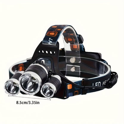 Ultra-Bright Rechargeable LED Headlamp with Dual 16850 Batteries