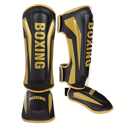 Thick PU Shin Guards – Muay Thai, Kickboxing & Martial Arts Training