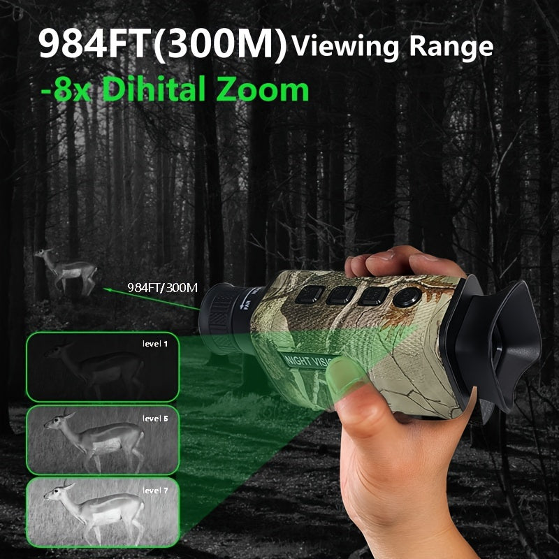 Camouflage Digital Monocular with Rechargeable Battery – Compact Night Vision Scope