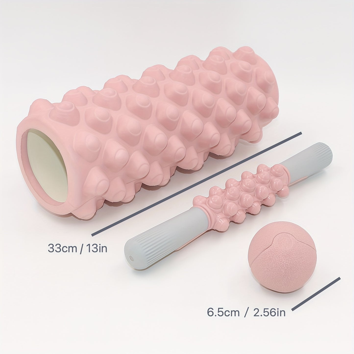 3-in-1 Foam Roller &amp; Fascia Ball Recovery Set