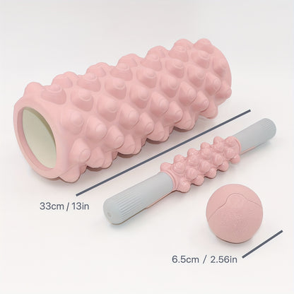 3-in-1 Foam Roller &amp; Fascia Ball Recovery Set