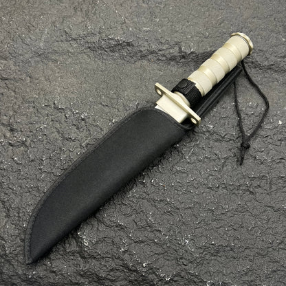 Premium Multi‑Use Outdoor Survival Knife with Compass & Matches – Fixed Blade Camping Knife