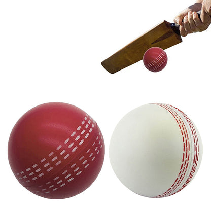 Soft PU Cricket Ball – Red &amp; White