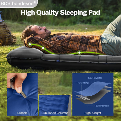 Single-Person Self-Inflating Camping Mattress – Extra-Thick &amp; Portable