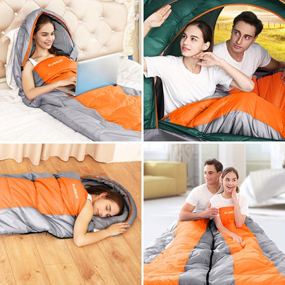 Thickened Warm Sleeping Bag – Coldproof and Lightweight for Camping &amp; Travel