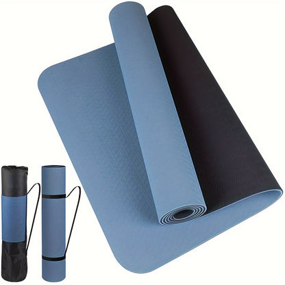 Durable TPE Yoga &amp; Pilates Mat – Non-Slip Fitness Mat with Cushioning