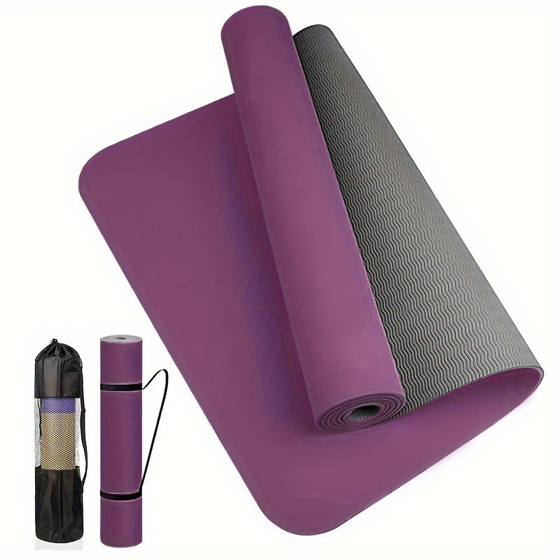 Durable TPE Yoga &amp; Pilates Mat – Non-Slip Fitness Mat with Cushioning