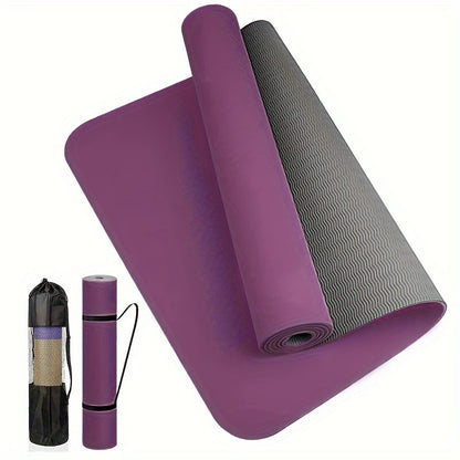 Durable TPE Yoga &amp; Pilates Mat – Non-Slip Fitness Mat with Cushioning