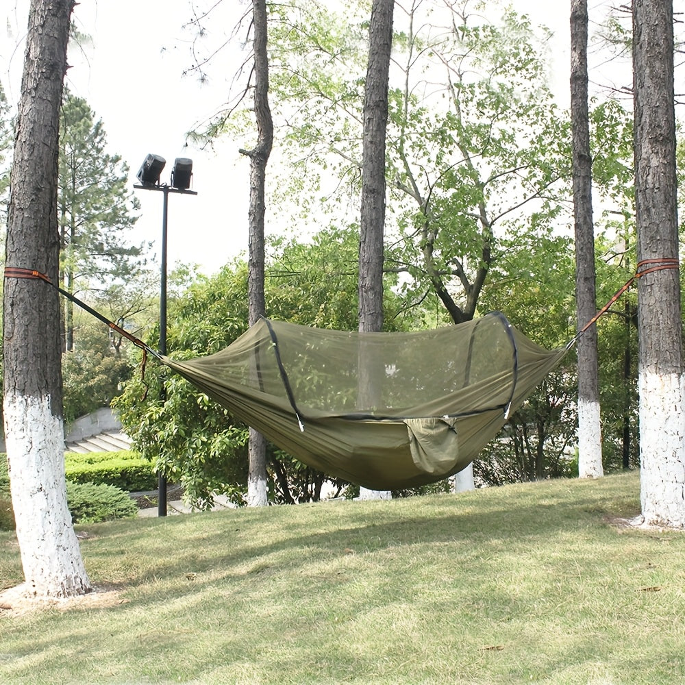 Automatic Quick-Deploy Mosquito Net Hammock